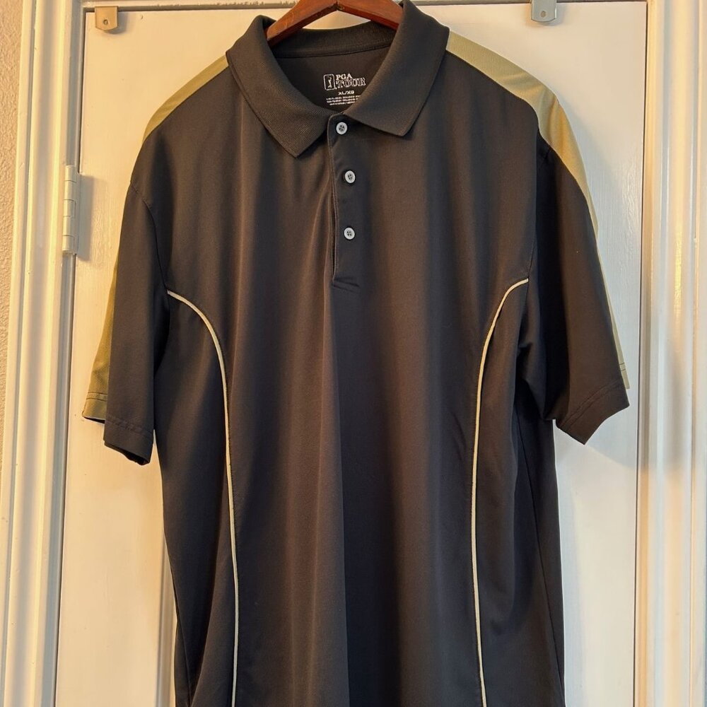 Black and Tan PGA Golf Shirt